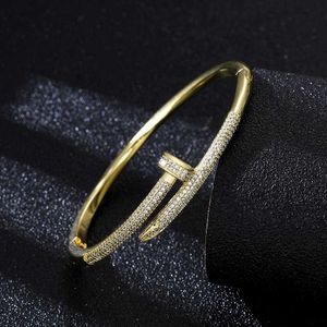 Desginer Cartera – Bracelet à ongles pour femme, sélection stricte, accessoires, carte, maison, incolore, Zircon 18k, plein de diamants, bijoux IHXA