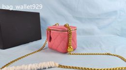 ontwerper crossbody tas vrouwelijk goud metalen ketting tas cc letter liefde hart cosmetica box tas Dames body bags portemonnees roze paars make-up mode schoudertas voor meisjes