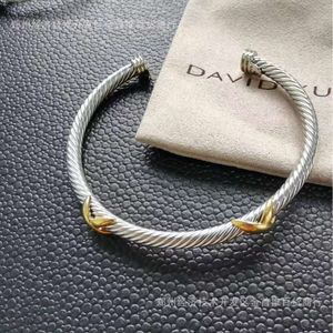 Desginer David Yuman X David Xx populaire torsadé Double X Bracelet ouvert bijoux