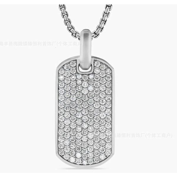 Desginer David yurma bijoux David yurma collier classique conception de chaîne David collier populaire plein diamant étiquette pendentif