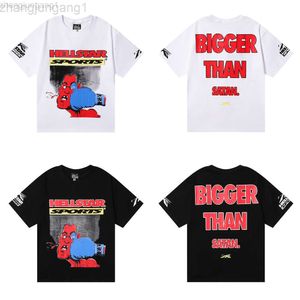 Desginer Hellstar T-shirt trendy t-shirt boksen knock-out geprinte hoogwaardige katoenen zomer korte mouwen t-shirt voor mannen en vrouwen