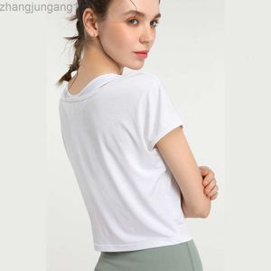 Desginer Lululemom Bras Lululemmon Dezelfde Korte Effen Kleur Afslanken Sneldrogend Ademend Outdoor Fitness Sport Yoga Top