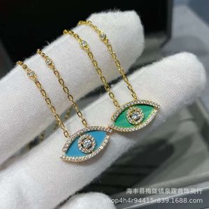 Desginer Messikas sieraden Meijia Xika hart oog natuurlijke malachiet ketting beroemdheid dezelfde mode veelzijdige diamanten kraag ketting armband