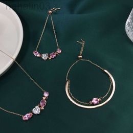 Collier Swarovski designers Bijoux Marg Collier Bracelet Crystal Bracelet Orchidée Coeur Lock Lovers Day Gift For Girlfriend