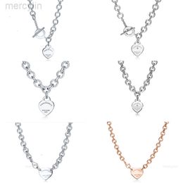 Desginer Tiffanyjewelry T Home Seiko Hoge kwaliteit OT Love ketting Series met diamanten hart Modeketen populair op internet