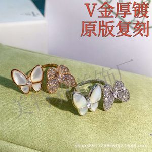 Vanclef Bracelet Vanclef ketting Fashion Classic Four Leaf Clover Bracelet Desginer Van Cleff Bracelet VCAS Clover Fanjia Butterfly Ring Dames High Edition V Gol