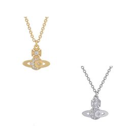 Desginer Viviene Westwoods Vivienne West Wood Empress Dowager Collier New Star Moon Pendentif Premium Accessoires Classique Polyvalent