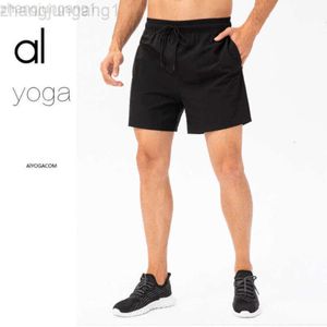 Desginer aloë yoga shorts kleden korte vrouw hoodie sport shorts heren snel droge ademende anti glans training tripartiete broek fitness