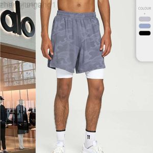 Desginer aloë yoga shorts kleden korte vrouw hoodie fitness broek heren sport shorts snel droge ademende dubbele laag lopen geweven training