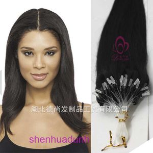 Deshang Wig Extensions Fish Line Real Human Hair Loop Remy