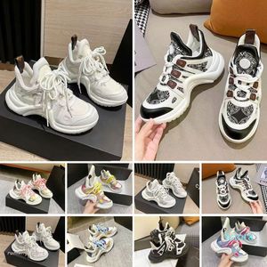 Desig 2024 Luxe Mode Man Dames Sneaker Veterschoenen Dikke Bodem Hoogte Toenemend