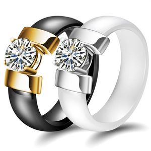 desigenr sieraden paar ringen keramische zirkoon ringen glazuur band ringen voor koppels mode van 253Z