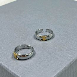 Desiger Cluster met C-ontwerp Gouden en zilveren Clash-ringen Kubieke reliëf open ring Band Vingerring Verstelbare ring voor damessieraden Hiphop Hiphop Rap