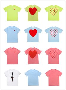 Desiger T-shirts pour hommes Play Cotton Respirant CDG Broderie Red Heart Commes Des Shirt Pullover Short Sleeve Men Casual Tee Fast Dry Tshirts Anti-Shrink Lovers Tops