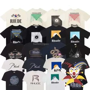 Desiger Rhude Mens T-shirt Designer For Men Womens Shirts Fashion Tshirt avec lettres décontractées d'été à manches courtes