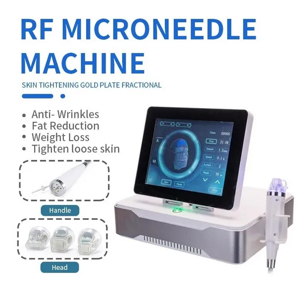 Conception 4 astuces fractionnaires rf microonsedle soins micro-aiguilles équipement de traitement de l'acné cutané serrer soulever la machine de beauté