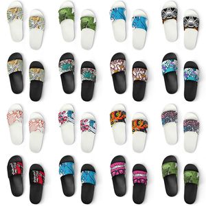 Design Artoon vrouwen mannen aangepaste dierenschoenen slippers diy woord zwart wit blauw rode heren trainer 067 850 wo s s s s s s