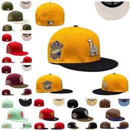 Design Ball Ajusté Chapeaux Mode Hip Hop Baseball Chapeaux Adulte Plat Peak Pour Hommes Femmes Stitch Coeur Hustle Fleurs nouvelle casquette taille 7-8