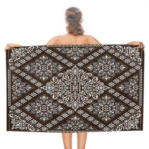 Design Beach Swimwear Châle en tissu doux serviette de bain à la mode Modèle de bandana personnalisée