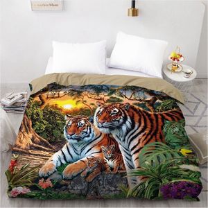 Diseño personalizado edredón edredón manta funda ropa de cama juego de cama animales negros tigre textil para el hogar LJ201015268h