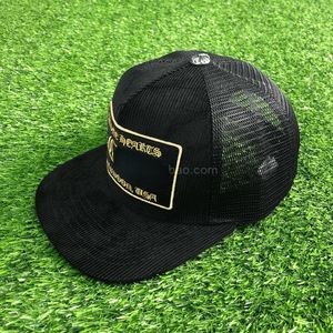 Diseño de letras doradas bordado moda gorras hombre Hip Hop viaje visera malla hombre mujer Cruz Punk béisbol sombreros lo último