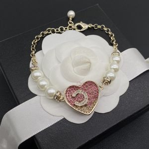 Design Hart Bracelet Chain Designer Bracelet Lover Charmarmbanden Letter voor vrouw mode -sieraden