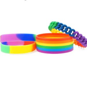 Design LGBT 13 Silicone Rainbow Bracelet Party voorstander van kleurrijke polsband Pride Polsbands DHL gratis levering s