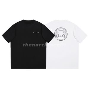 Design luxe modemerk heren t-shirt Earth Warp en inslag borduurwerk rond nek korte mouw zomer losse t-shirt top zwart wit zwart wit