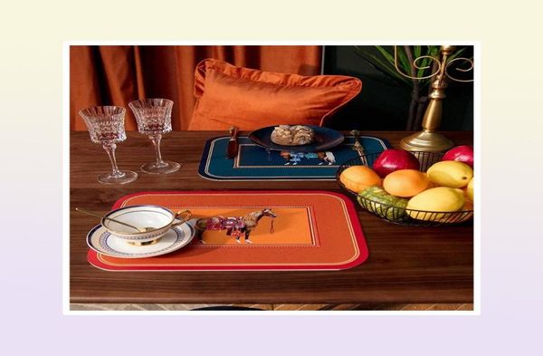 Design Mats PVC Isolation Placemats Fashion résistant à la chaleur non gêne étanche PAD Luxury Coasters Table Dining Table Decoration Home T2285872