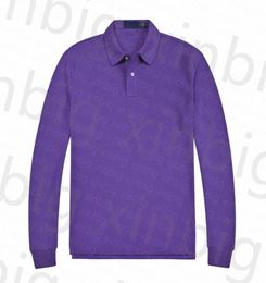 Design Mens Shirt Men Longsleedved Polo Hiphop Clothes Neck Bouton Spring and Winter Casual Color Color Cotton Top MXXL6203799