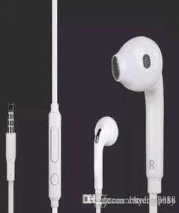 Diseño Nuevo auriculares auriculares estéreo de 35 mm auriculares con control de volumen remoto de micrófono para Samsung Galaxy S6 I9800 S6 Edge2765965