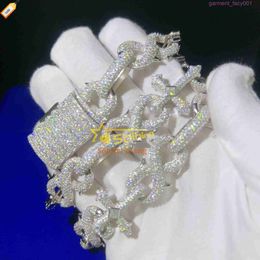 Conception nouvelle croix Bling Vvs diamant glacé chaîne à maillons cubains Moissanite Hip Hop bijoux hommes infini Hip Hop collier bijoux