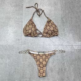 diseño nuevo traje de baño de mujer moda Europa y Estados Unidos hot print V sexy beach bikini s-xl