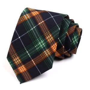 Design Plaid geweven nekbinding hoogwaardige heren mode formeel 7 cm voor mannen zakelijk pak werk stropdas met cadeaubon 240415