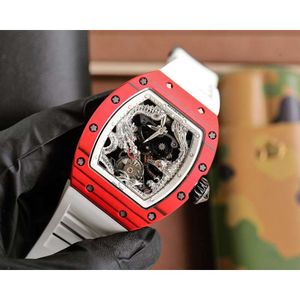 Ontwerp Rm57 Tourbillon Mannelijke Draak En Phoenix SUPERCLONE Koolstofvezel Horloge Automatisch Nieuwe Rm57-01 Horloges Licht Horloge388 Montres de luxe