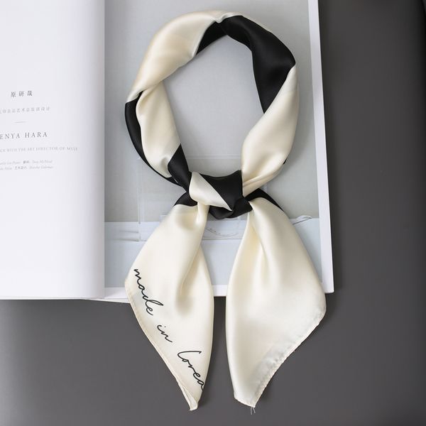 Design Satin Silk Neckerchief Scarf for Women Luxury Ribbon Skinny Hand Wrist Wrap Headband Foulard Shawl Hair Bands Accessories