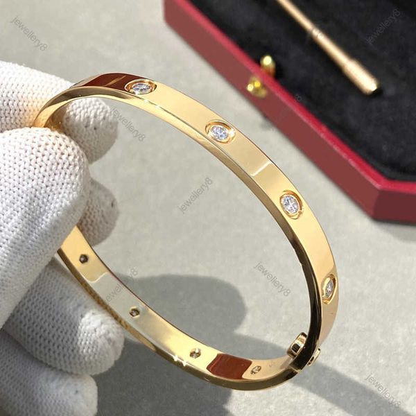 Bracelet de conception Bracelet Designer Bangle Mode Luxury Luxury Jewlery Titanium Steel 18K Gold Plated Diamond For Woman Man Bracelets Silver Classic Desi