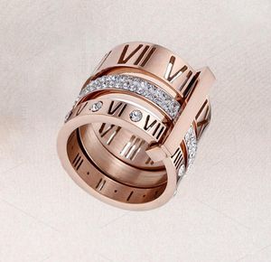 Ontwerp Stack Rvs Gouden Ring Voor Vrouwen Zirkoon Diamant Romeinse Cijfers Bruiloft Verlovingsringen55601069196098