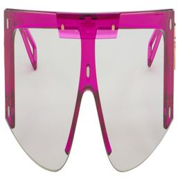 Design óculos de sol para mulheres moda óculos de sol proteção uv lente de conexão grande sem moldura qualidade superior vem com pacote 4393330w
