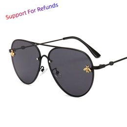 Design óculos de sol feminino masculino óculos de sol de boa qualidade moda metal oversized óculos de sol vintage feminino masculino uv400