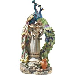 Design Toscano Peacocks in Paradise Statue Home Decor Living Room Decoration bureau Accessoires 240517