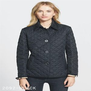 Design femmes manteaux vestes mode angleterre plaid coton rembourré marque d'hiver pour vêtements de dessus pour femmes vêtements 2411