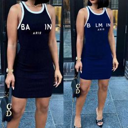 Dames Designer Designer Causale kleding Zomer Modebrief Gedrukte jurken voor Vrouw Slim Dry Mini Rok Plus Maat 3xl 4xl