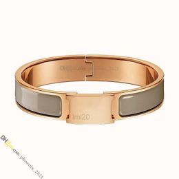 Design Bracelet Bangle Designer Bracelet sieraden Designer voor vrouwen klassieke titanium stalen email Bangle Goldplated nooit vervagende niet -allergicrose armbanden sto