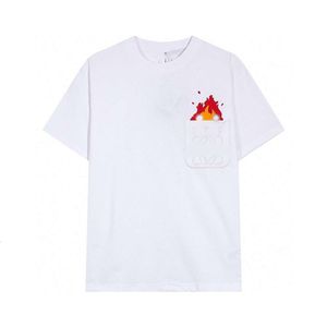 Designe Casual Fashion Wear Loes Classic Harbin Petit feu Poche brodée Coton pour hommes et femmes T-shirt ample à manches courtes