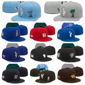 Design les plus récents chapeaux ajustés snapbacks tailles chapeau tout le logo logo unisexe mode baskball coton caps sports extérieur broderie pêcheurs de pêcheur en cuir hip hop