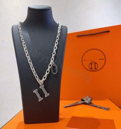 Ontworpen door luxe master 925 Sterling Silver Necklace H Jewelry Fashion Necklace is het favoriete cadeau voor mode -accessoires voor trouwfeestreizen
