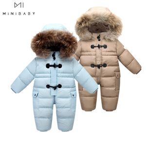 Ontworpen voor Russische winter Baby Snowsuit, 90% Duck Down Jacket voor Meisjes Jassen Winter Park voor Baby Boy Snowsuit Sneeuwkleding LJ201007