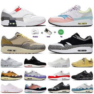 Designer 1 87 hardloopschoenen Sean Wotherspoon Design Summit Wit Zwart Schema Shima Obsidian Concepts x Mellow Patta Pale Ivory heren dames sportschoenen schoen