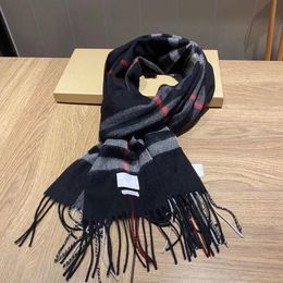 Designer 100% Cashmere Scarf Winter Women and Men Long Wuality Headband Fashion Classic Pashmina Plaid Gedrukte Bur Ultra Soft Berry